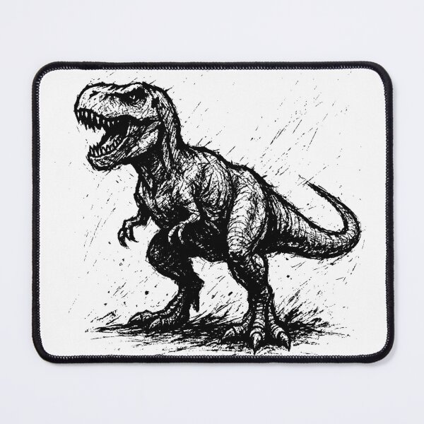 Item preview, T-Rex Ink Sketch – Roaring Power from the Past designed and sold by Pixel-Up.