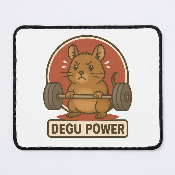 Item preview, Degu Power Weightlifting Rodent Strength Gym Enthusiast designed and sold by k3rstman1.