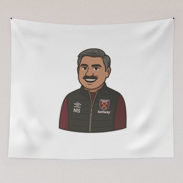 Item preview, Nate the Great – West Ham Coach Cartoon Illustration designed and sold by BackstopAndCo.