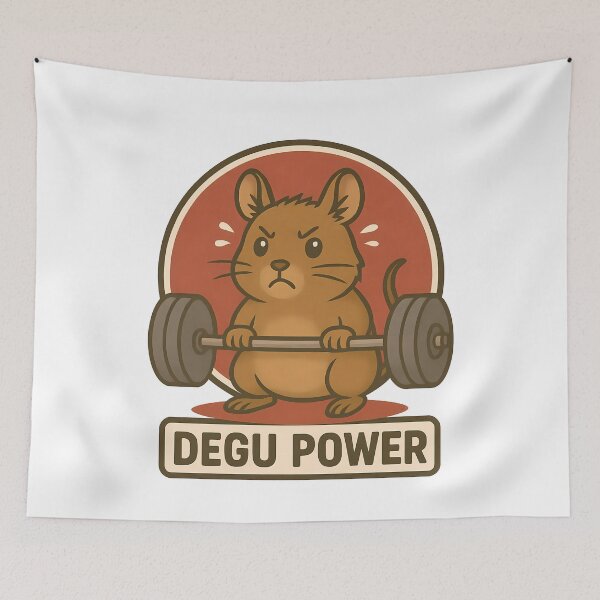 Item preview, Degu Power Weightlifting Rodent Strength Gym Enthusiast designed and sold by k3rstman1.