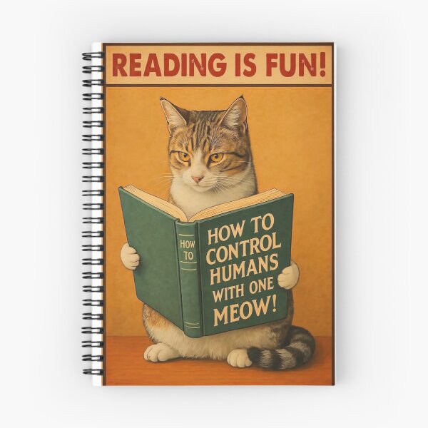 Item preview, cat, reading designed and sold by T-shirtJohny.