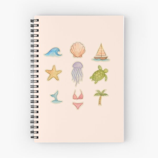 Item preview, beach vibes watercolor pack designed and sold by Maussa Ivimas.