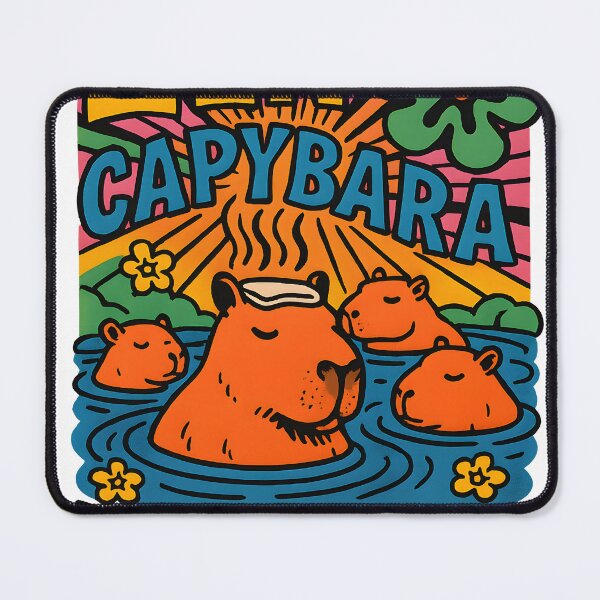 Item preview, Zen Capybara Chaos at Hot Springs designed and sold by shockSpot.