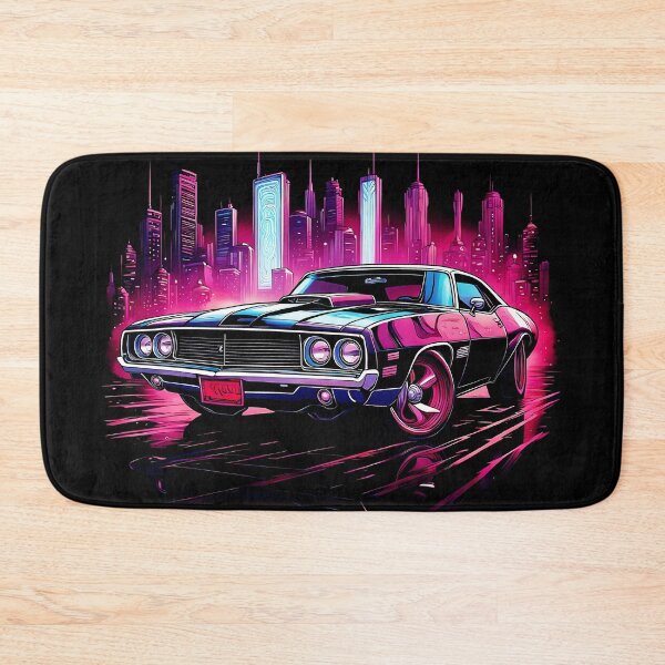 Item preview, Neon Muscle Car – Retro Power in Cyberpunk City designed and sold by Pixel-Up.