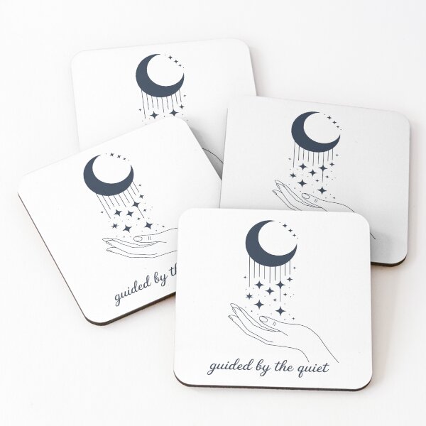 Item preview, Guided by the Quiet – Minimal Moon and Stars Design designed and sold by ArtByYunus.