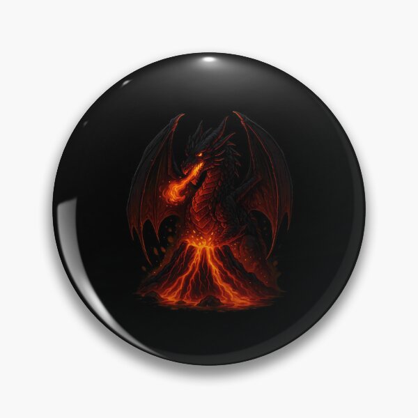 Item preview, Molten Guardian Dragon – Fiery Volcano Beast Fantasy Art designed and sold by ArcadiaSilence.