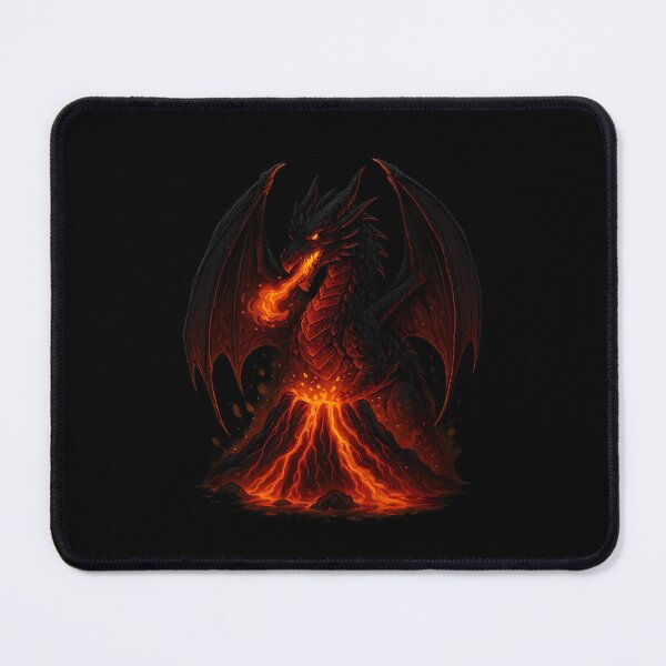 Item preview, Molten Guardian Dragon – Fiery Volcano Beast Fantasy Art designed and sold by ArcadiaSilence.