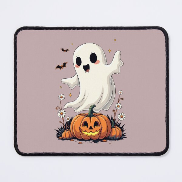 Item preview, Cute smiling ghost on a pumpkin. Sticker designed and sold by InkwiseIA.