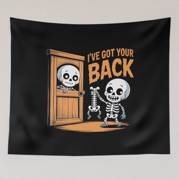 Item preview, Ive Got Your Back - Halloween Skeletons designed and sold by GRABAPSHOP.