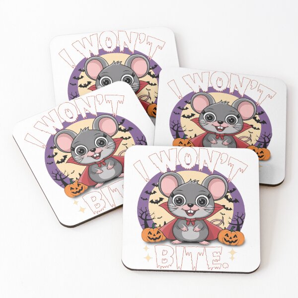Item preview, Cute mouse with the phrase I won't bite. Sticker designed and sold by InkwiseIA.