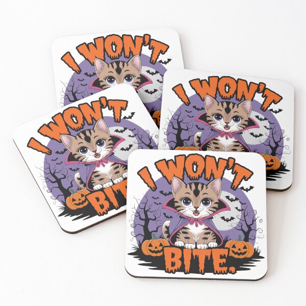 Item preview, Cute cat with the phrase I won't bite. Sticker designed and sold by InkwiseIA.