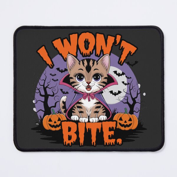 Item preview, Cute cat with the phrase I won't bite. Sticker designed and sold by InkwiseIA.