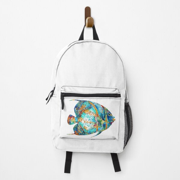 Item preview, Colorful Angelfish on White designed and sold by Sharon Cummings Art.
