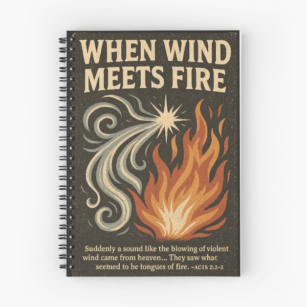 Item preview, When Wind Meets Fire | Acts 2:2-3 Pentecost Scripture Christian Art designed and sold by HastyHouse.