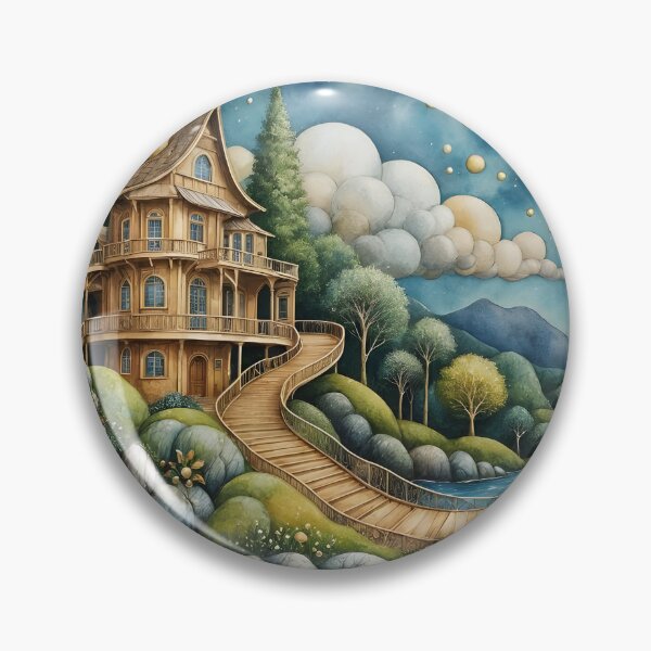 Item preview, Dreamy Castle and Waterfall designed and sold by QDStore.