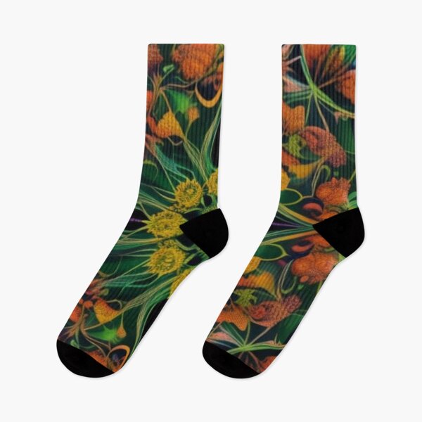 Item preview, Orange Marigold Floral Mandala on Green designed and sold by Harmonic_Layers.