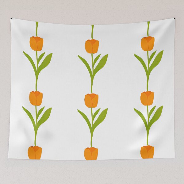 Item preview, Orange Tulip Spring Botanical Drawing designed and sold by ArtfulWeave.