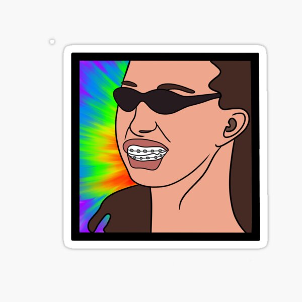 Item preview, Dramatic Tie-Dye "Take On Me" Dance Meme Sticker designed and sold by MrsSmith0323.