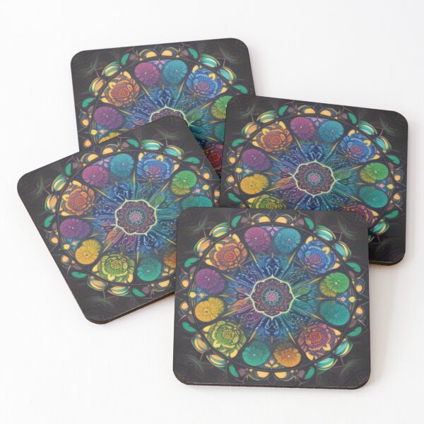 Item preview, Cosmic Rainbow Flower Mandala designed and sold by Harmonic_Layers.