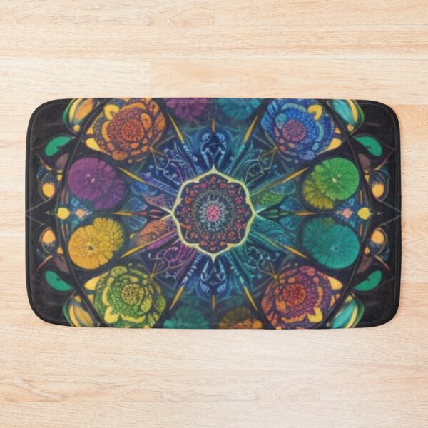 Item preview, Cosmic Rainbow Flower Mandala designed and sold by Harmonic_Layers.