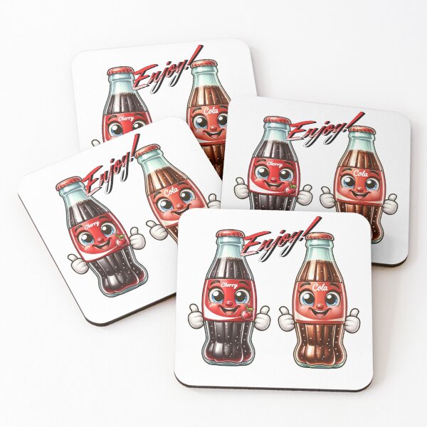 Item preview, Cherry & Cola Prime Cartoon Soda T-Shirt – Retro Cute Bottle Buddies designed and sold by NSB-Design.