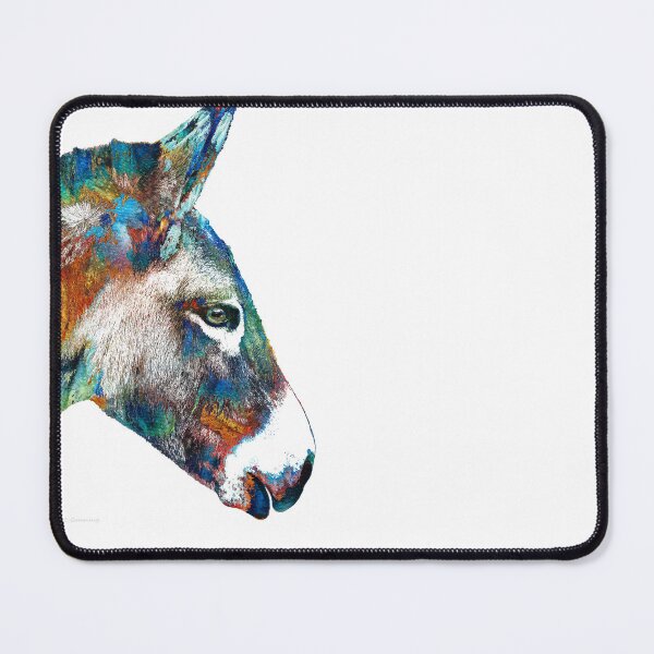 Item preview, Colorful Donkey Art On White designed and sold by Sharon Cummings Art.