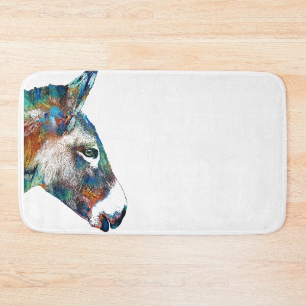 Item preview, Colorful Donkey Art On White designed and sold by Sharon Cummings Art.