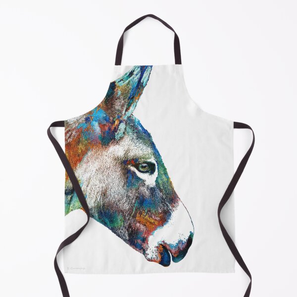 Item preview, Colorful Donkey Art On White designed and sold by Sharon Cummings Art.