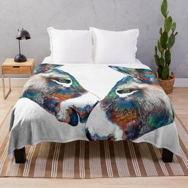 Item preview, Colorful Donkey Art On White designed and sold by Sharon Cummings Art.
