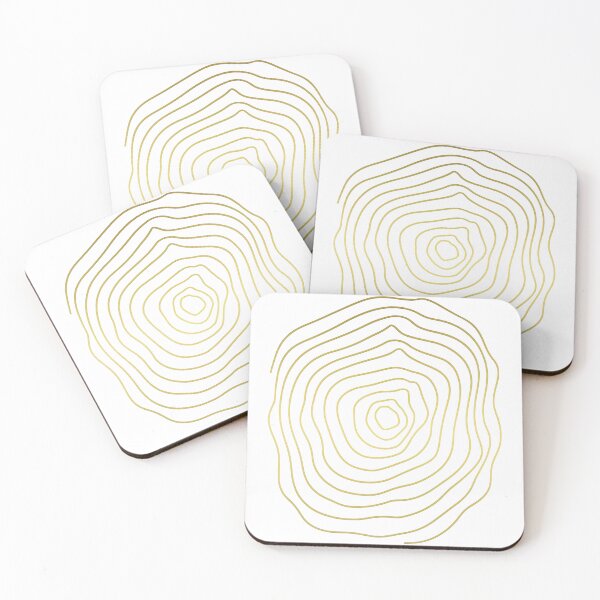 Item preview, Gold Tree Ring Line Art - Natural Growth Pattern Design designed and sold by ArtfulWeave.
