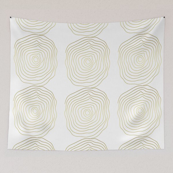 Item preview, Gold Tree Ring Line Art - Natural Growth Pattern Design designed and sold by ArtfulWeave.