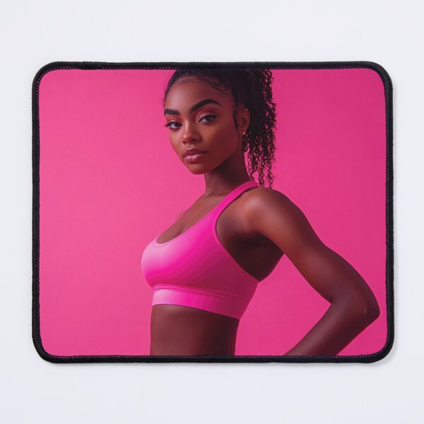 Item preview, Model poses before pink background designed and sold by anytka.