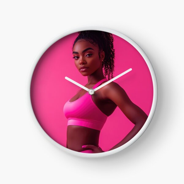 Item preview, Model poses before pink background designed and sold by anytka.