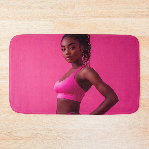 Item preview, Model poses before pink background designed and sold by anytka.