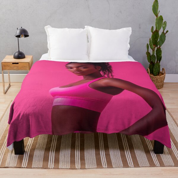 Item preview, Model poses before pink background designed and sold by anytka.