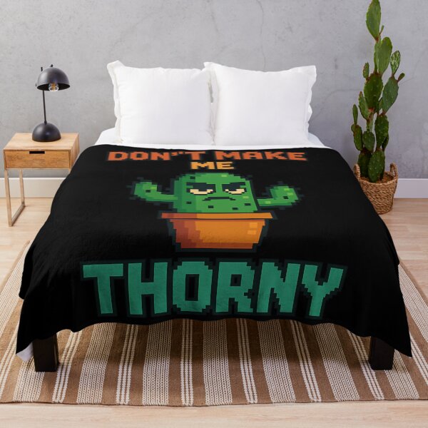 Item preview, Don’t Make Me Thorny – Funny Cactus Pixel Art designed and sold by PrimalPalette.