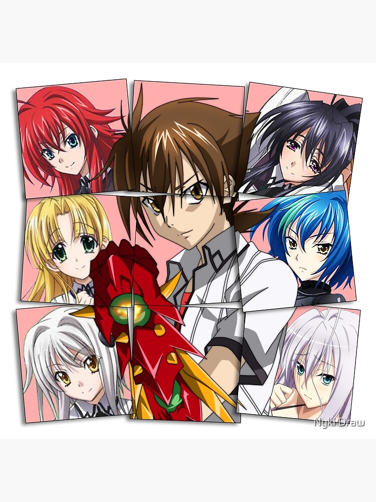 High School DxD Anime Main Characters Art Board Print for Sale by