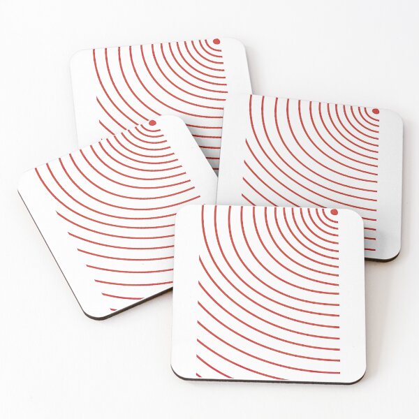 Item preview, Red Radiating Lines - Abstract Modern Graphic designed and sold by ArtfulWeave.