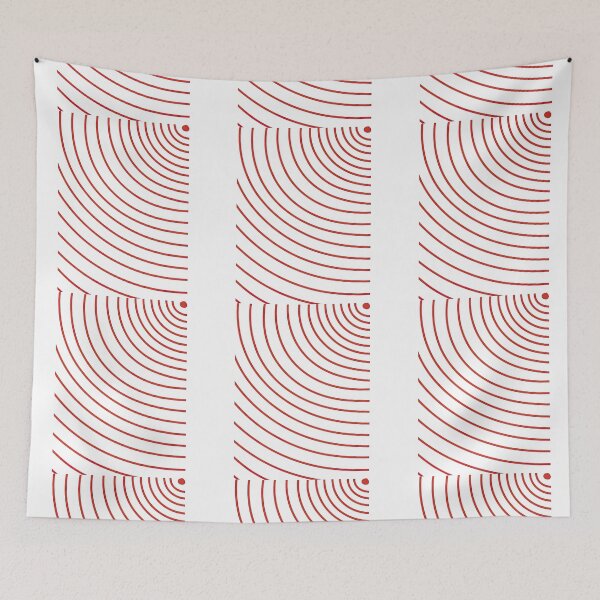 Item preview, Red Radiating Lines - Abstract Modern Graphic designed and sold by ArtfulWeave.