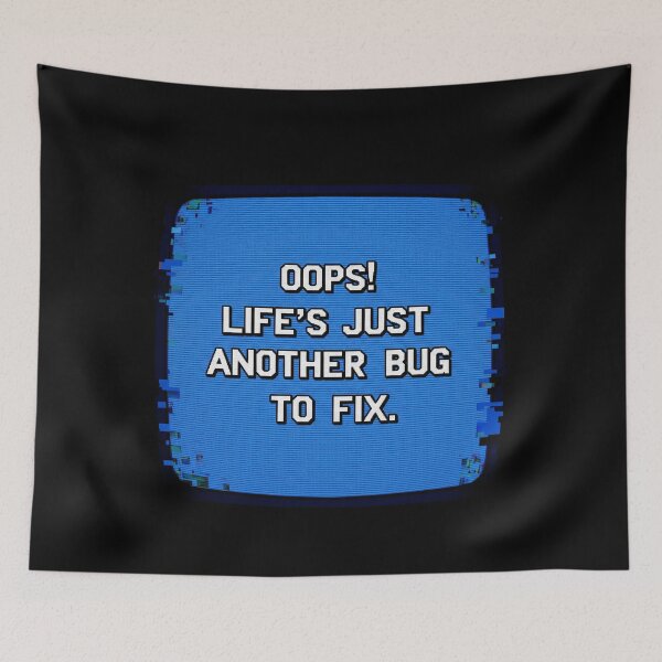 Item preview, Pixelated Blue Screen Error – Retro Glitch Design with Sarcastic Quote designed and sold by kubix81.