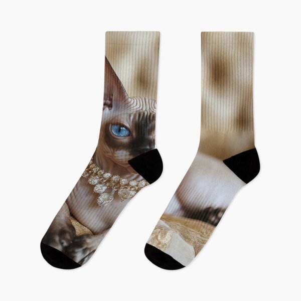 Item preview, Elegant sphynx cat lounging on sofa designed and sold by anytka.
