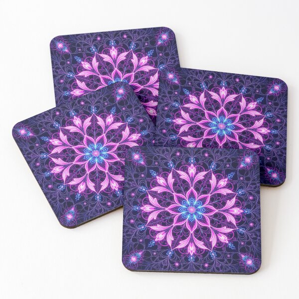 Item preview, Psychedelic Pink Mandala Bloom designed and sold by Harmonic_Layers.