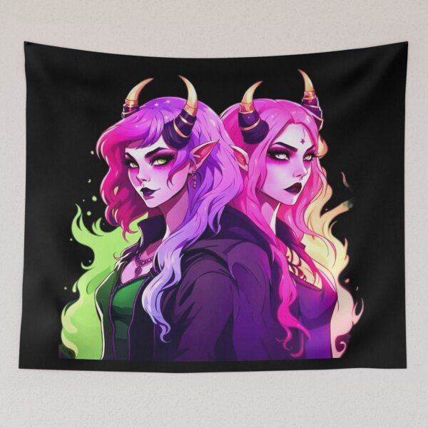 Item preview,  Sisters of The Flame - Demon Goddesses in Neon Dreams designed and sold by DarkDesiresAU.