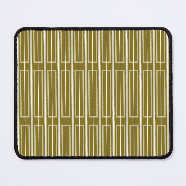 Item preview, Mid Century Modern Geo Box Striped Geometric Pattern in Vintage Olive Green designed and sold by kierkegaard.