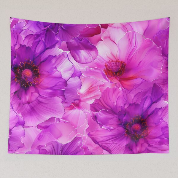 Item preview, Watercolor-Style Alcohol Ink Lilac And Pink Floral Abstract designed and sold by DEC02.