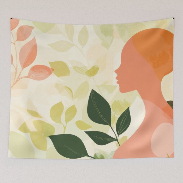 Item preview, Leafy female silhouette designed and sold by anytka.