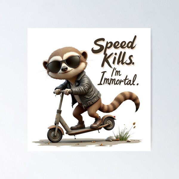 Item preview, Speed Kills, I'm Immortal designed and sold by TheEmptyBottleStudio.