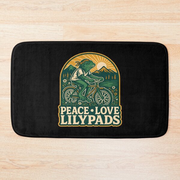 Item preview, Peace Love Lilypads Frog Biking designed and sold by Text2tee.