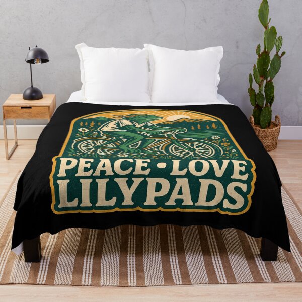 Item preview, Peace Love Lilypads Frog Biking designed and sold by Text2tee.
