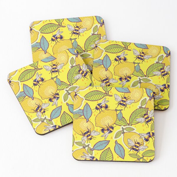 Item preview, Yellow lemon and bee garden. designed and sold by smalldrawing.